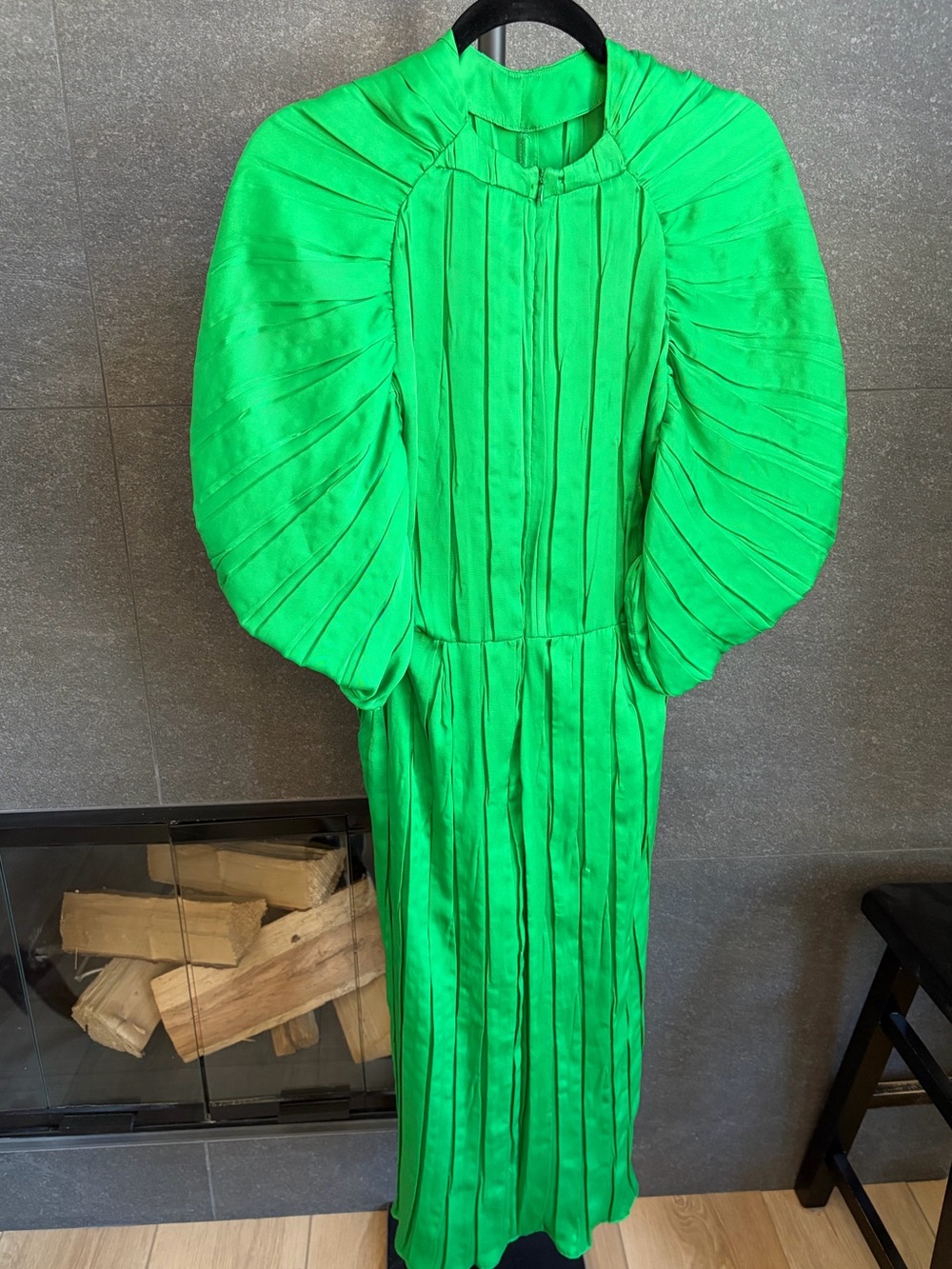 Zara RARE Infamous Green Dress Size Medium - Picture 6 of 16